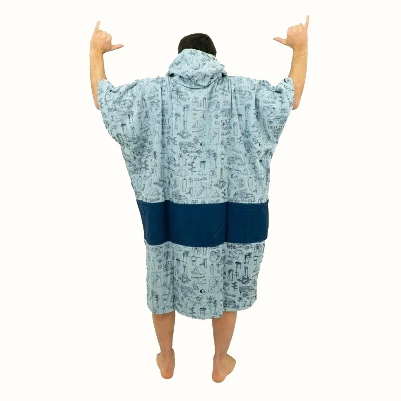 All In Poncho Camping Blue-1